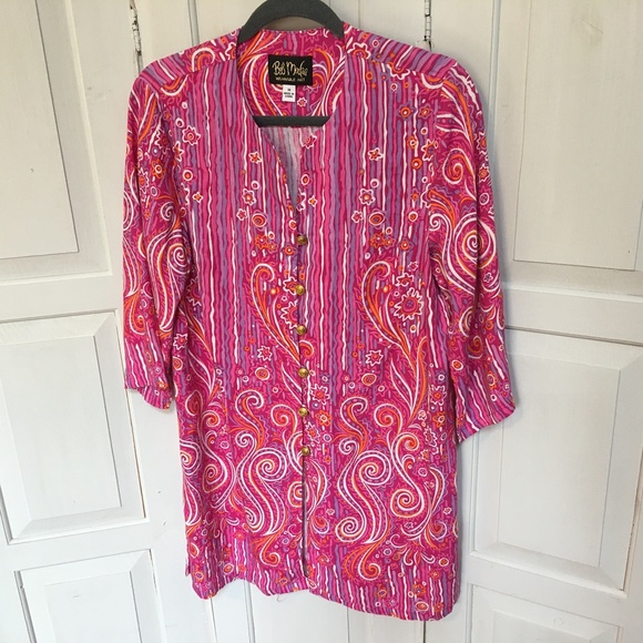 ❤️ Bob Mackie Wearable Art Paisley Floral Tunic - Picture 6 of 8